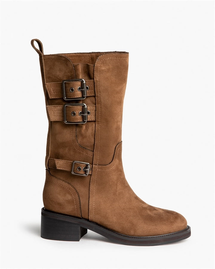 BOTA BIKER TRES CORREAS CAMEL