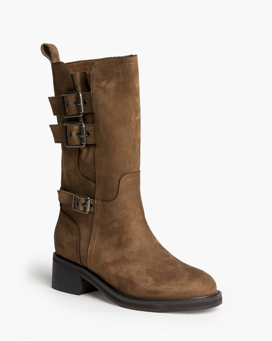 BOTA BIKER TRES CORREAS CAMEL