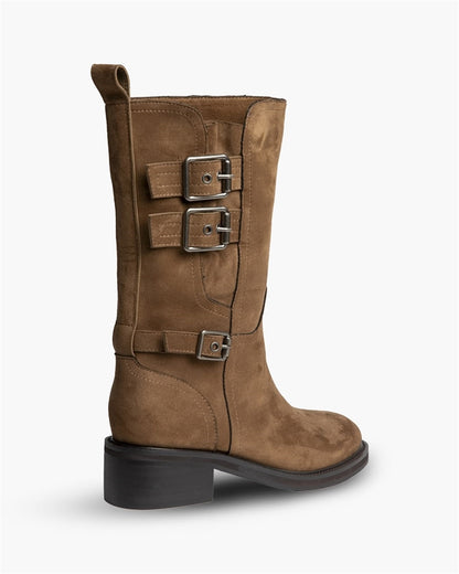 BOTA BIKER TRES CORREAS CAMEL
