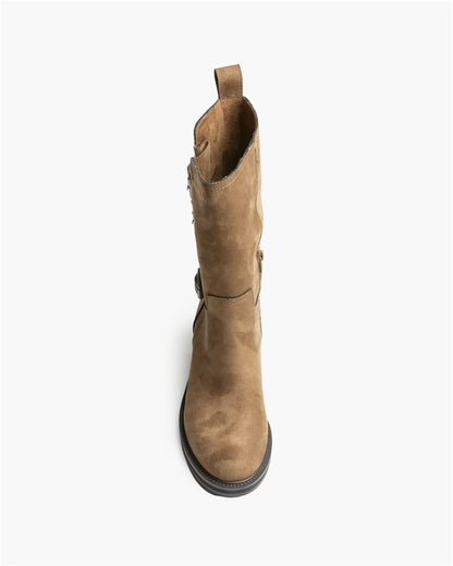 BOTA BIKER TRES CORREAS CAMEL
