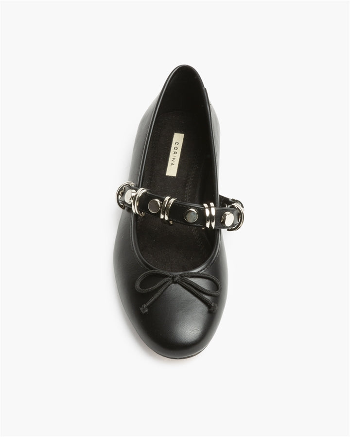 BAILARINA PULSERA DORADA PU NUDO NEGRA