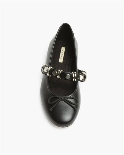 BAILARINA PULSERA DORADA PU NUDO NEGRA