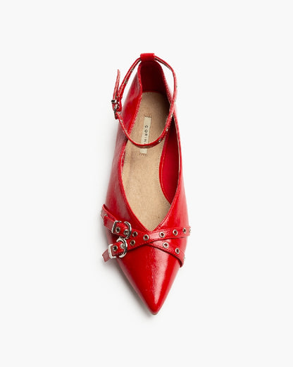 BAILARINA PATRICIA PUNTA HEBILLA ROJO