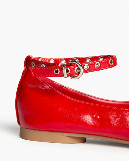 BAILARINA PATRICIA PUNTA HEBILLA ROJO