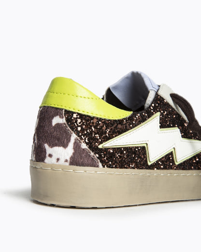 ZAPATILLAS RAYO BRILLOS CAFÉ