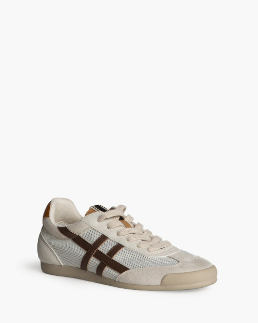ZAPATILLAS RETRO CALADA BEIGE / CAFÉ