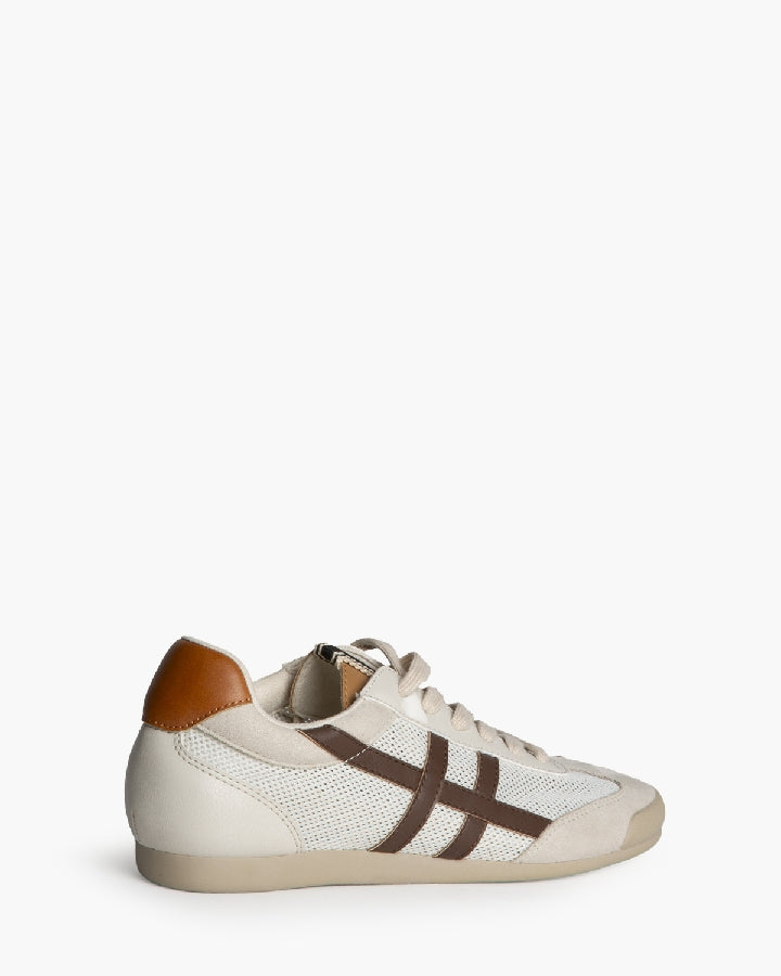 ZAPATILLAS RETRO CALADA BEIGE / CAFÉ