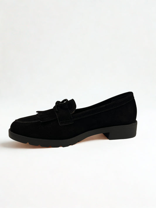 MOCASÍN BIGOTE ANTE PIEL BLACK