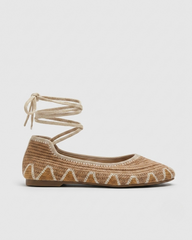 BAILARINA CROCHET ROMANA BEIGE/CAMEL