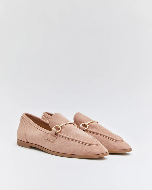 MOCASÍN HEBILLA DORADA ANTELINA PINK