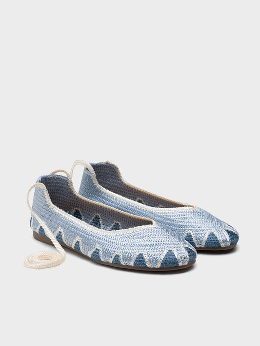 MERCEDITAS CROCHET ROMANA LT BLUE