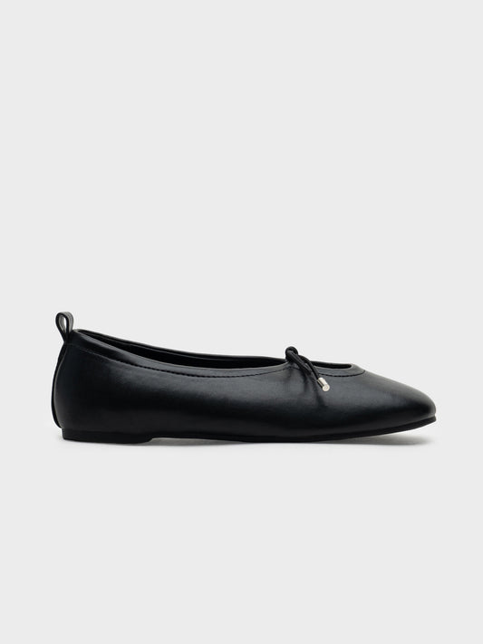 ZAPATO PLANO ESCOTE NUDO BLACK