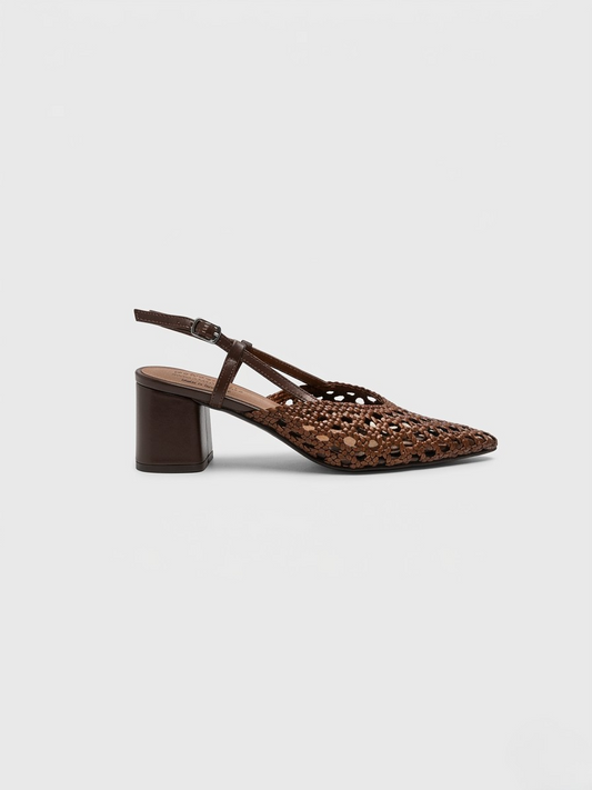 ZAPATO DESTALONADO TRENZADO BROWN