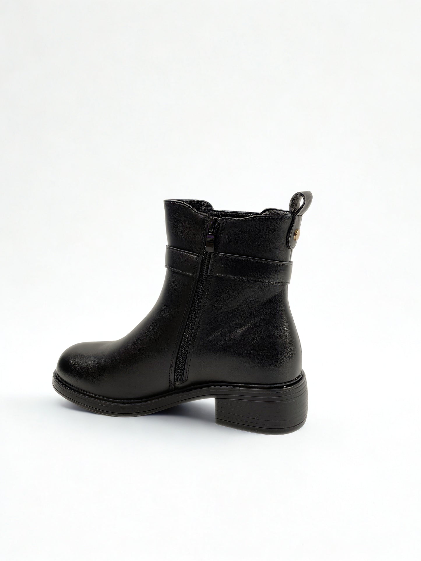 BOTÍN PLANO HEBILLA BLACK