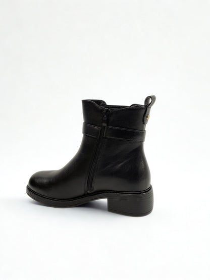 BOTÍN PLANO HEBILLA BLACK