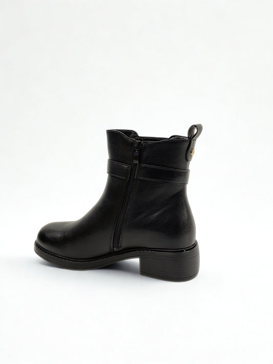 BOTÍN PLANO HEBILLA BLACK