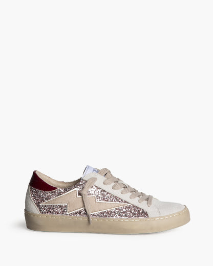 ZAPATILLAS SNEAKER RAYO BRILLO ROSA
