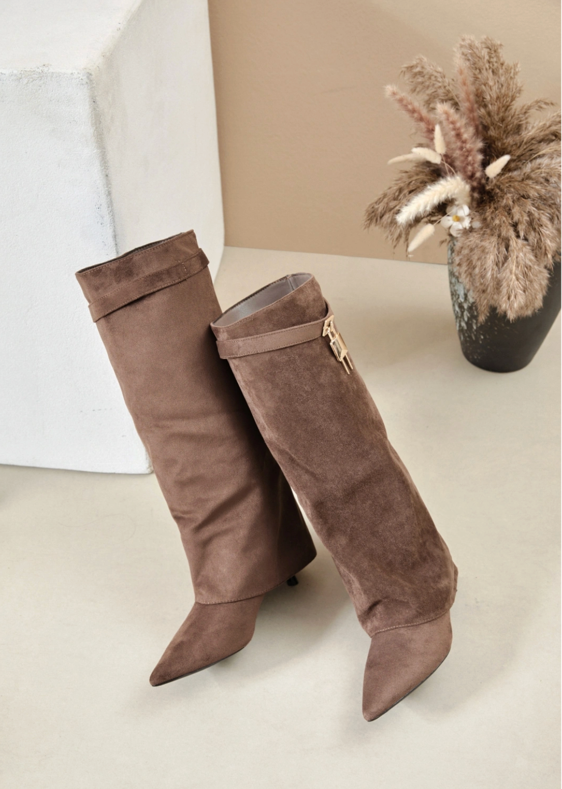 BOTA POLAINA TACON KITTEN EZIA MOKA