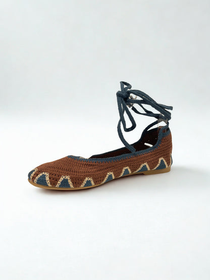 BAILARINA CROCHET ROMANA BROWN BLUE