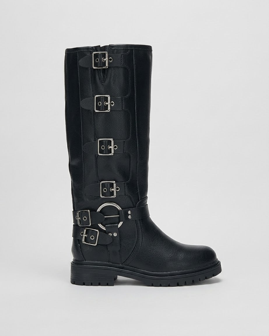 BOTA BIKER ROMA HEBILLAS BLACK