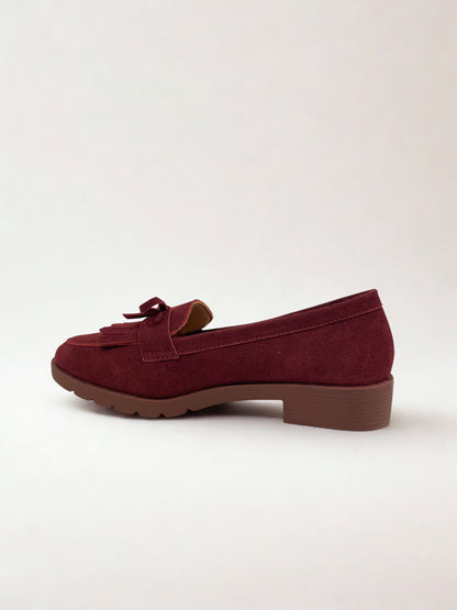 MOCASÍN BIGOTE ANTE PIEL WINE