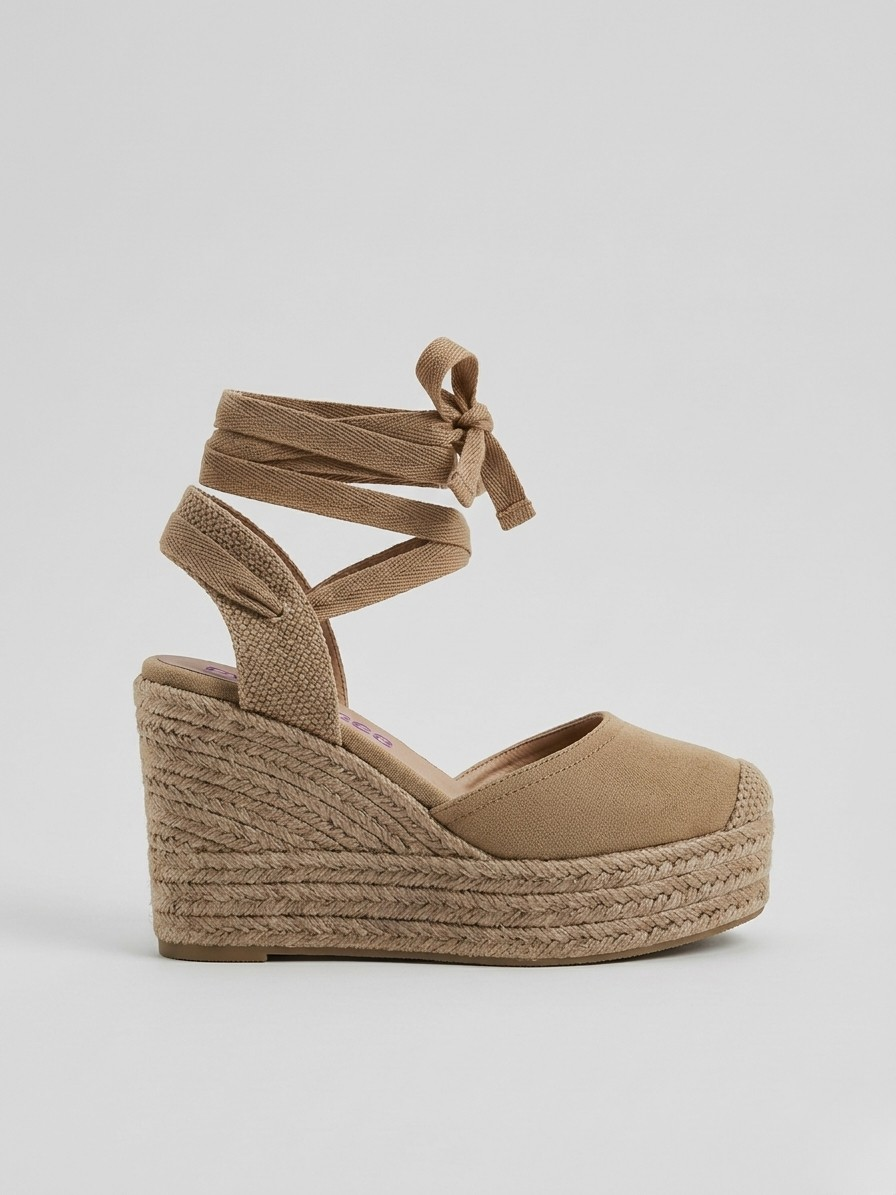 ALPARGATA CUÑA ALTA KHAKI