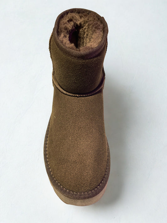 BOTA PIEL AUSTRALIANA PLATAFORMA BROWN