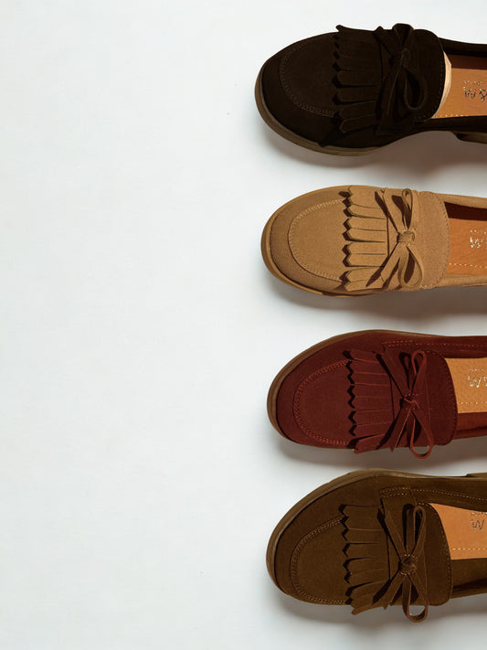 MOCASÍN BIGOTE ANTE PIEL WINE