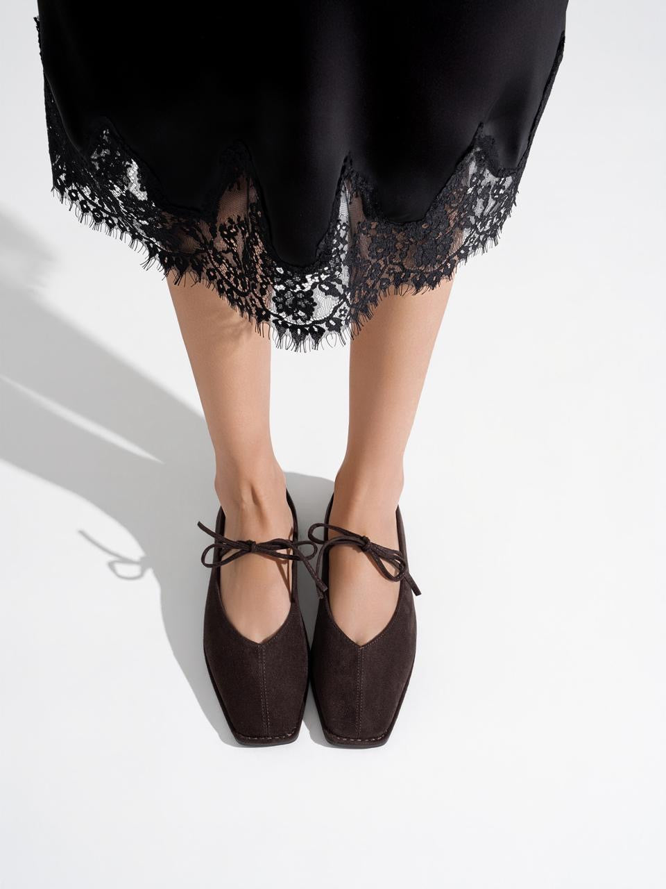 ZAPATO CORDONES PUNTA CUADRADA COFFEE