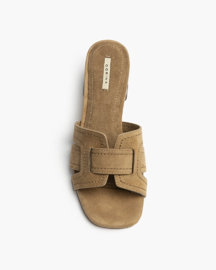 SANDALIA TACÓN H CAMEL
