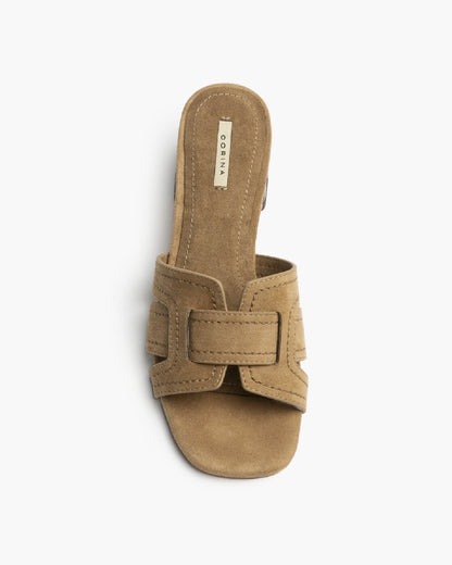 SANDALIA TACÓN H CAMEL