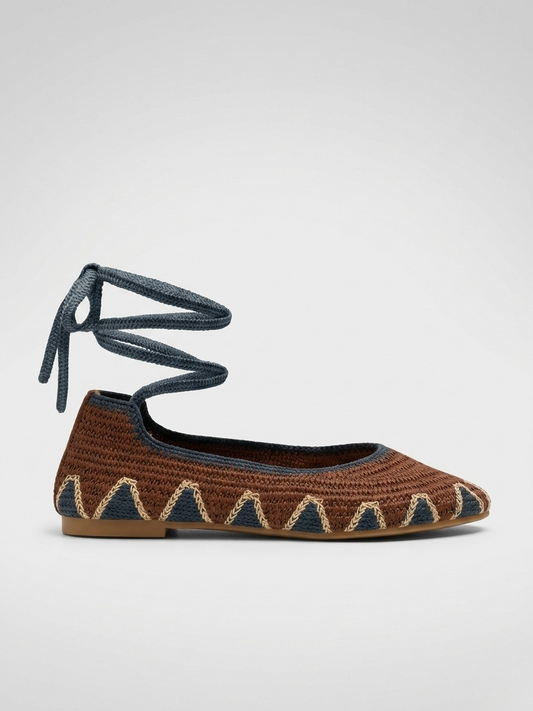 BAILARINA CROCHET ROMANA BROWN BLUE