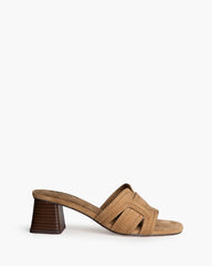 SANDALIA TACÓN H CAMEL