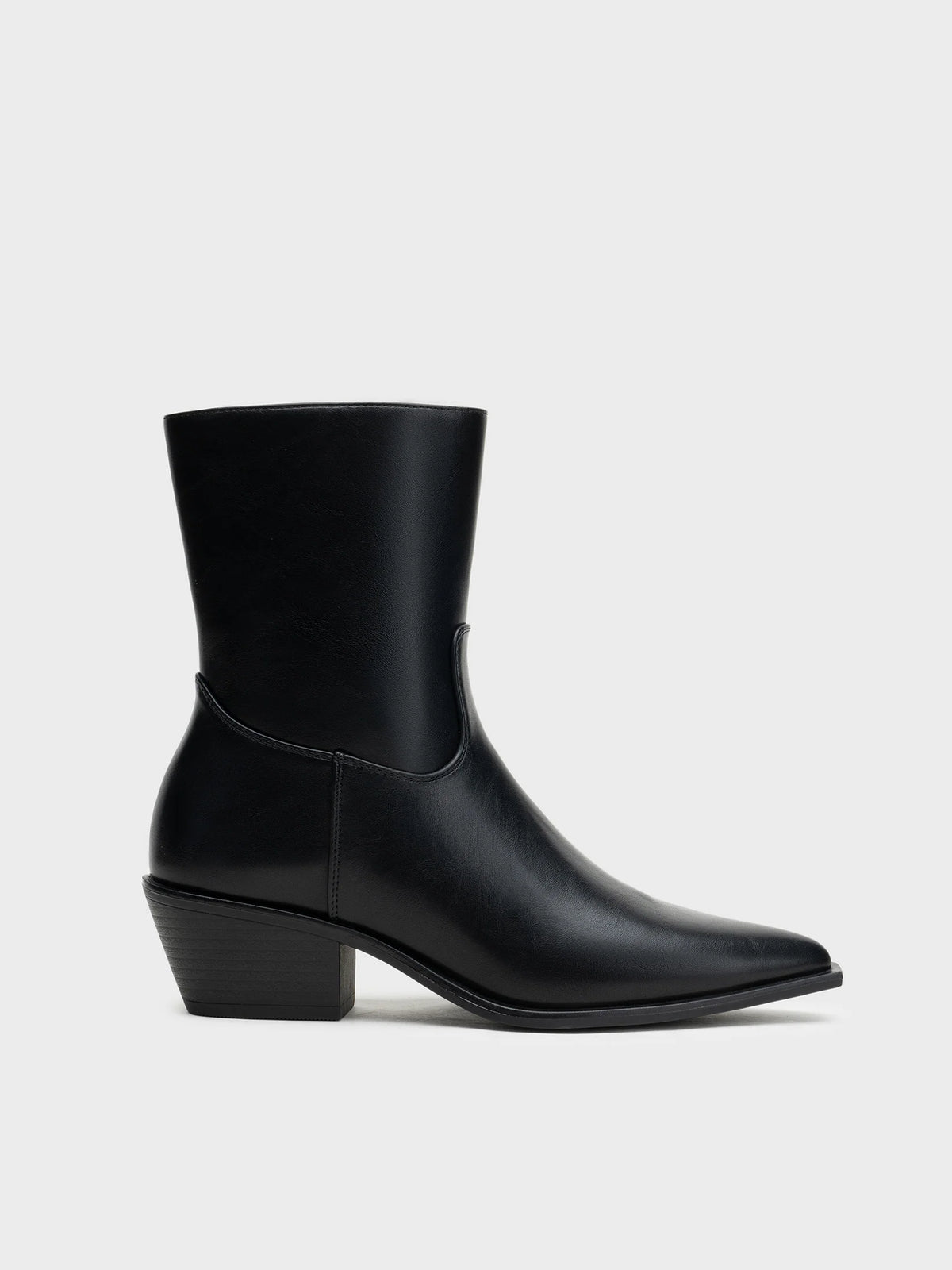 BOTIN COWBOY PUNTA BLACK PU