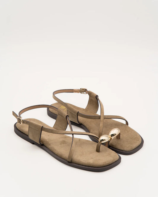 SANDALIA ANILLO DEDO KHAKI
