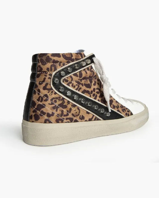 ZAPATILLAS REGINA TACHUELAS LEOPARDO