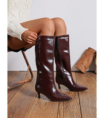 BOTA VALERIA TACÓN KITTEN WINE RED