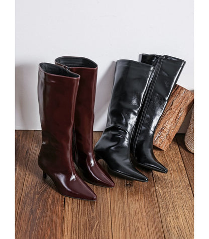 BOTA VALERIA TACÓN KITTEN WINE RED