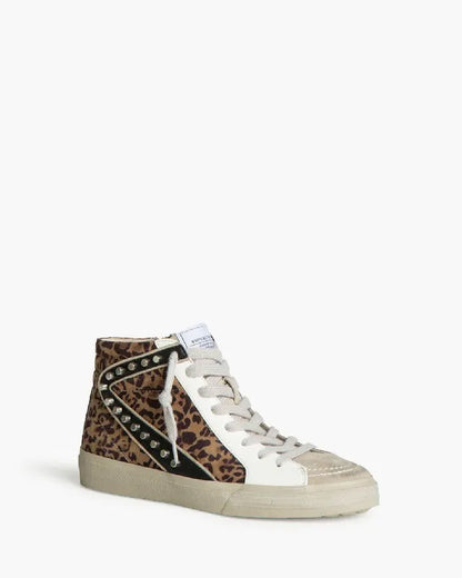 ZAPATILLAS REGINA TACHUELAS LEOPARDO