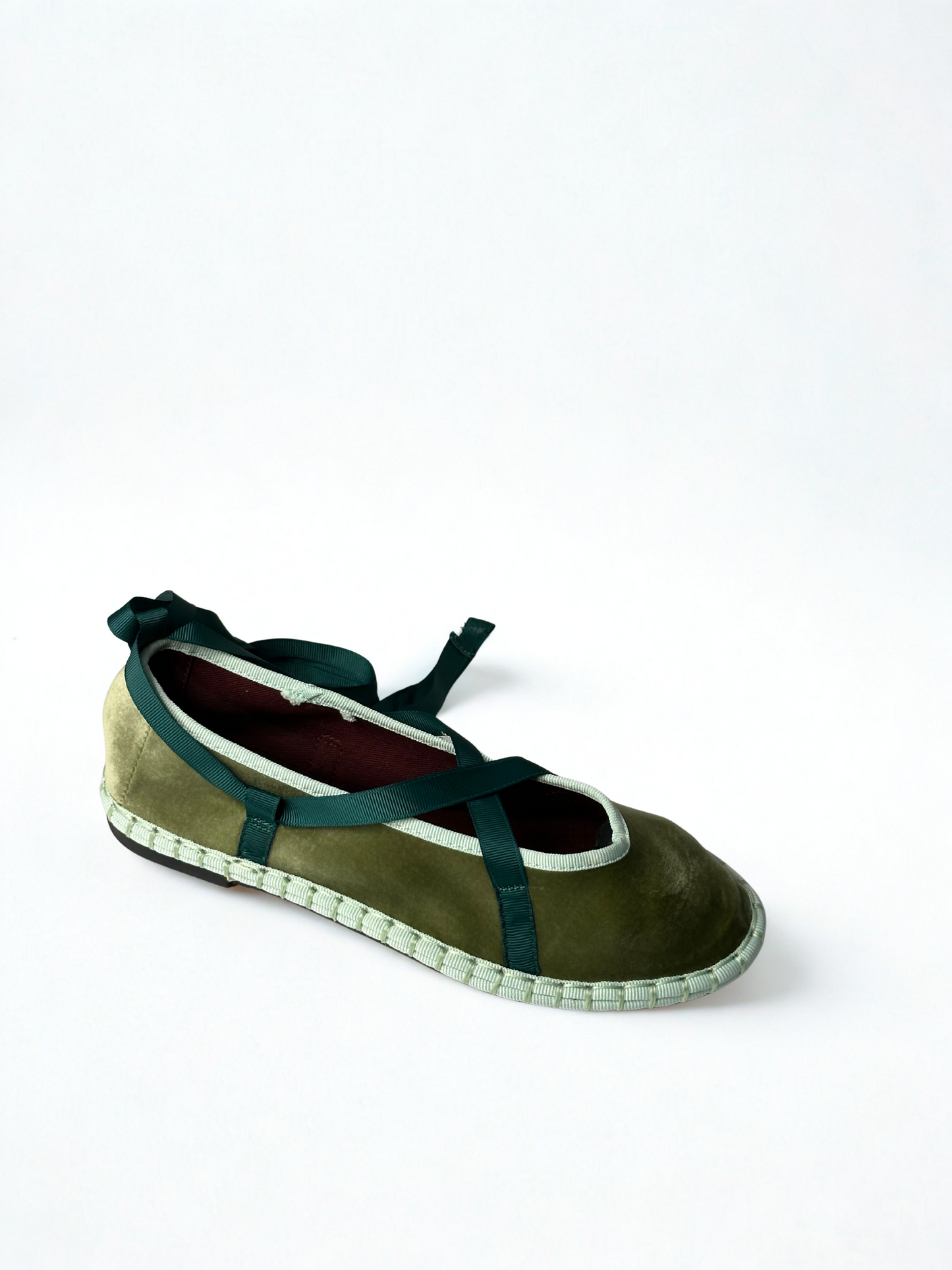 MERCEDITAS CARMEN CINTA TERCIOPELO VERDE OLIVA