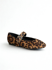 ZAPATO PLANO AMAYA HEBILLA LEOPARDO