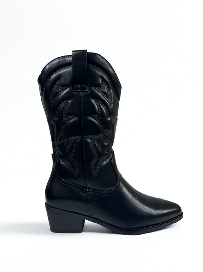 BOTA LAURA COWBOY BLACK