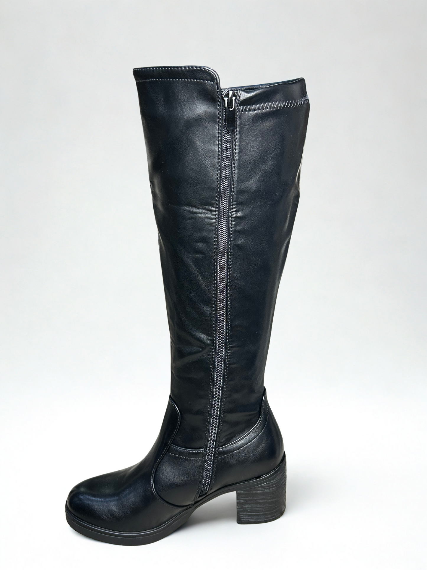 BOTA MANUELA ALTA TACÓN NEGRO