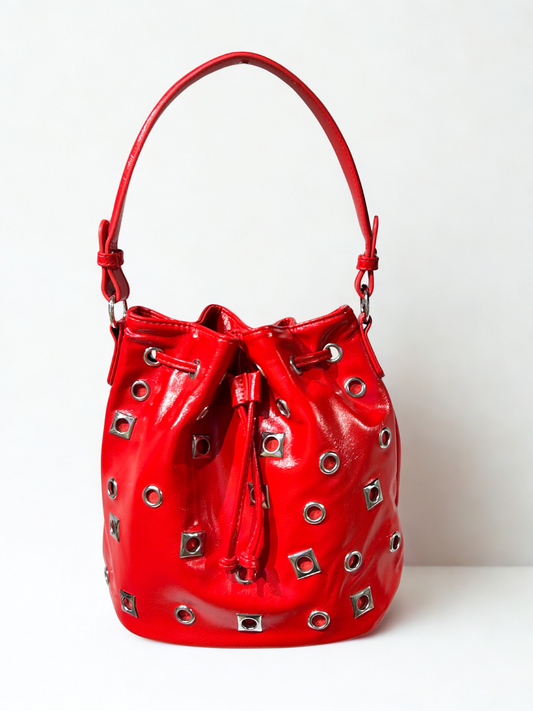 BOLSO BOMBONERA HOMBRO ROJO