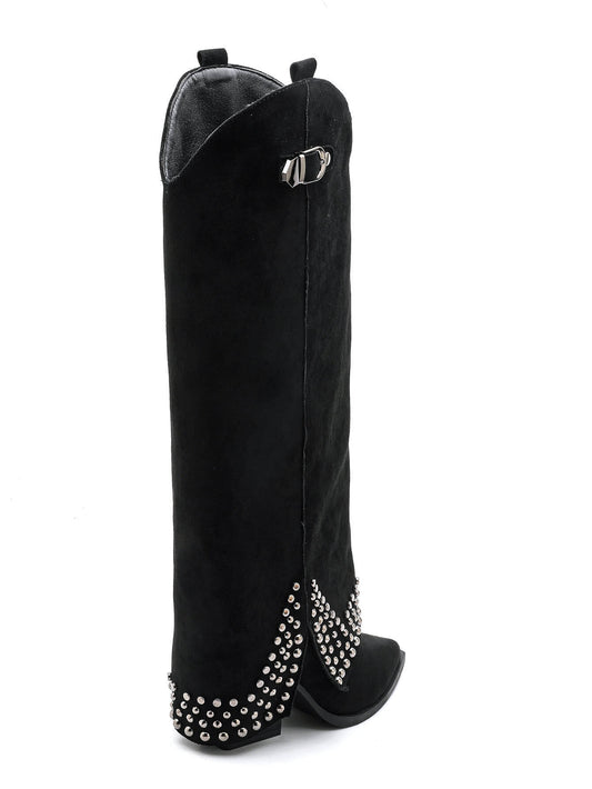 BOTA TERESA POLAINA TACHUELAS NEGRO