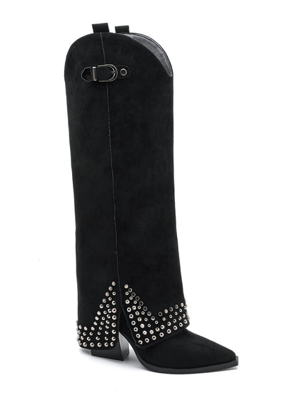 BOTA TERESA POLAINA TACHUELAS NEGRO