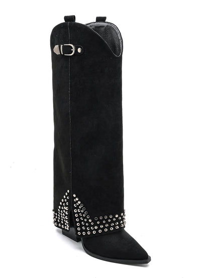 BOTA TERESA POLAINA TACHUELAS NEGRO