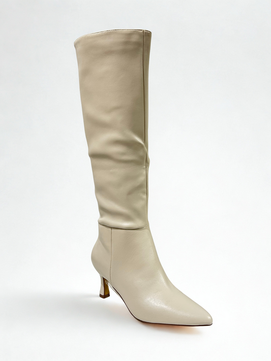 BOTA PALOMA TACÓN KITTEN BEIGE