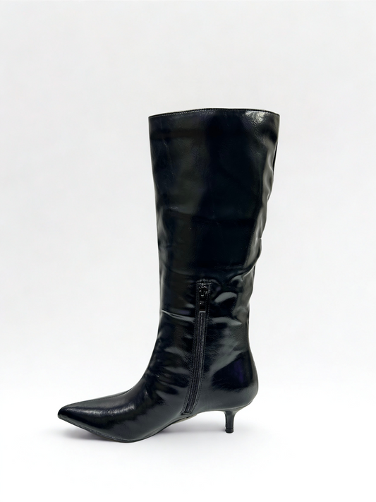 BOTA TACÓN KITTEN BLACK