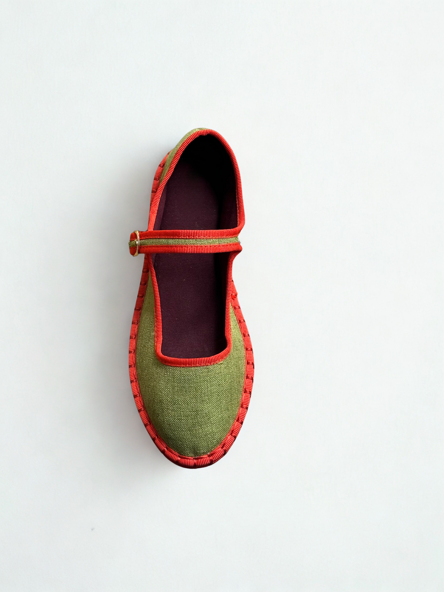 MERCEDITAS TAMARA TEXTIL GRASS GREEN/RED